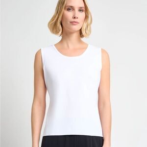 Misook White Sleeveless Tank Top